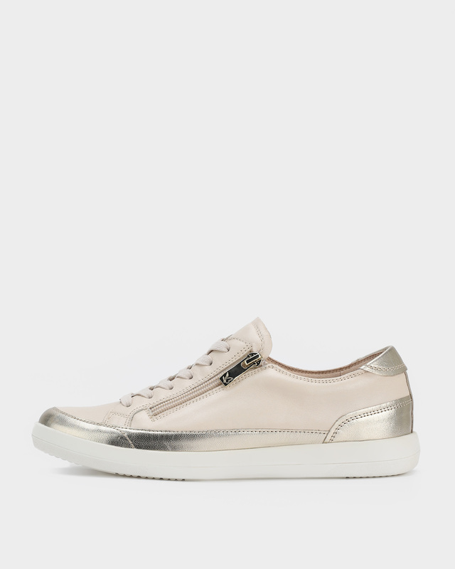 Кеды увеличенной полноты из натуральной кожи со стелькой Memotion Wash