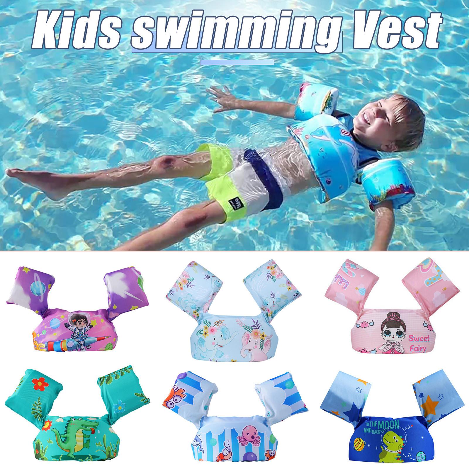 (Пояса)Детский спасательный жилет с повязкой и поясом для обучения плаванию для мальчиков / девочек от 2 до 6 лет 10-30 кг One Size светло-синий