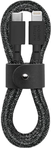 Питание и кабели Native Union Кабель Belt Cable USB-С - Lightning, 1,2м, нейлон, черный